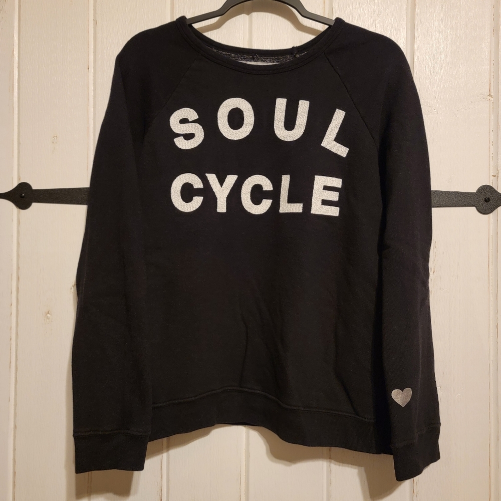 SoulCycle Sweatshirt Black Pullover Long Sleeve Size Large